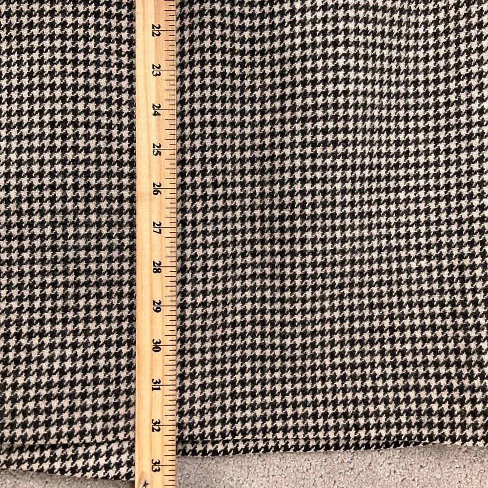 ALORNA Coat Womens Large Black White Houndstooth Double Breasted Winter Jacket‎